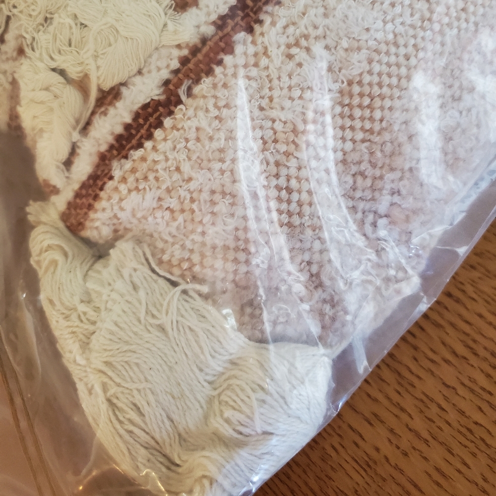 All Roads Textured Primrose Pillow - square - rust & cream - Picture 7 of 12